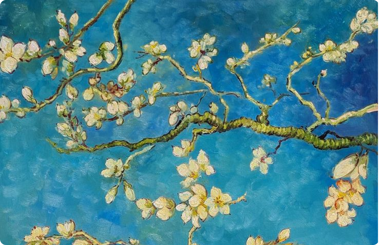 peinture amandier en fleur de van gogh